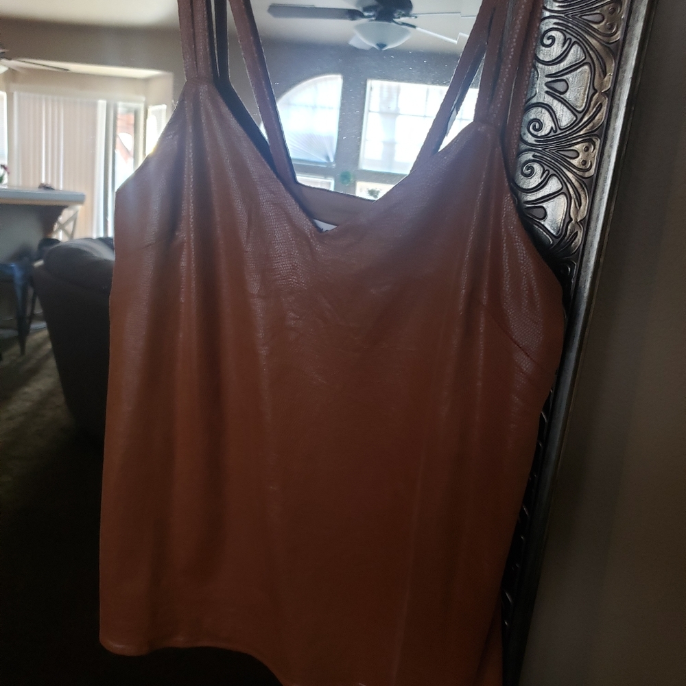 Faux Leather Tank